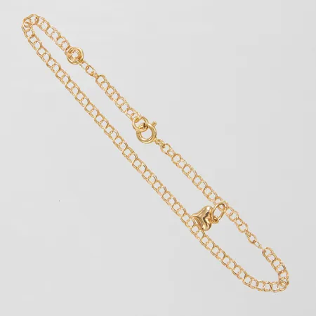 Armband Bismarck med en integrerad berlock hjärta längd 18cm, bredd 2,5mm, en berlock saknas,18K Vikt: 1,8 g