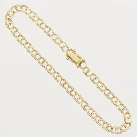 Armband Bismarck längd 18cm bredd 3,9mm 14K Vikt: 3,4 g