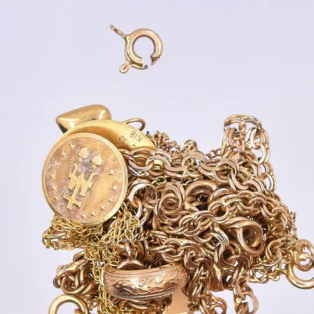 Diverse guld, 18K. Vikt: 35,3 g