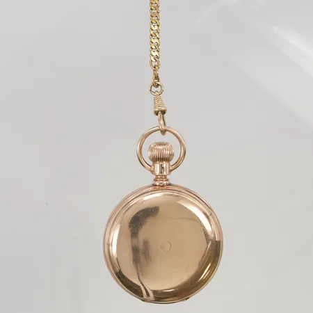Savonette Waltham 14K 51mm ref:142499, 14K i alla boetter, tjocka boetter, verknr:2153977, monogramgravyr, etui, bruttovikt 130,1g.