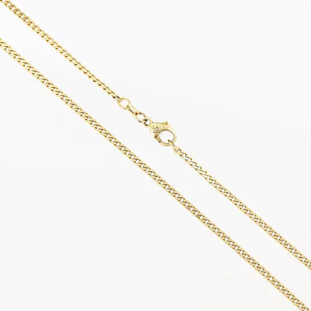 Kedja Pansar Balestra längd 47cm, bredd 2mm, ögla något skev, 18K  Vikt: 9,1 g