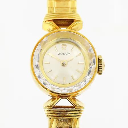 Damur Omega 18K, manuell, Ø15mm, länk 18K 15,5cm, bruttovikt 25,5g, inga tillbehör.