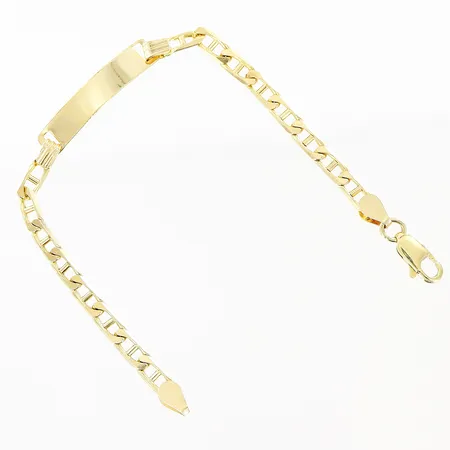 Armband med platta längd 16cm, bredd 3,5-5,5mm, 18K Vikt: 7 g