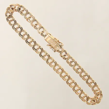 Armband Bismarck längd 18,5cm bredd 5,4mm 18K  Vikt: 10 g