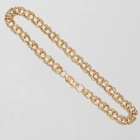 Armband Bismarck längd 19,5cm, bredd 5mm, 14K Vikt: 6,8 g