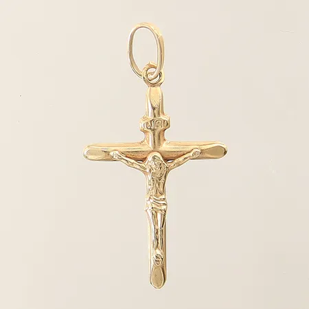 Hänge kors 32x2,2mm 14K Vikt: 0,5 g