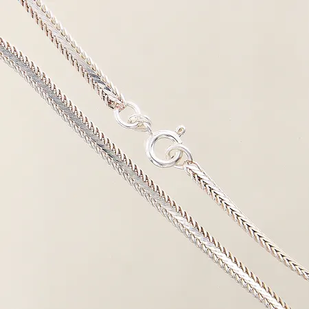 Collier Rävsvans halvstel Balestra längd 40cm bredd 3,5mm silver 925/1000 Vikt: 8,2 g