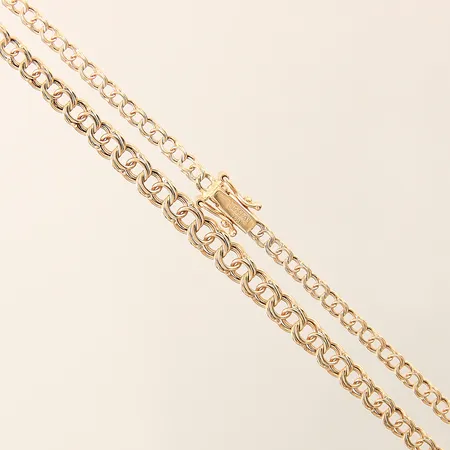Collier Bismarck längd 42,5cm bredd 2,9-4,6mm GHA 18K Vikt: 7,9 g
