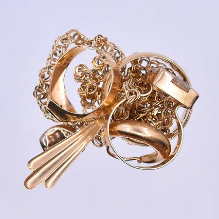 Diverse guld, 18K. Vikt: 24,7 g