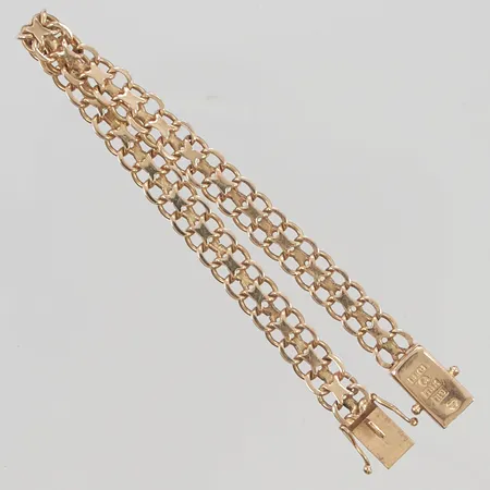 Armband x-länk 16,5cm bredd 6mm 18K 10,2g.