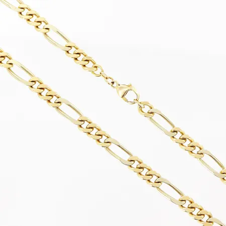 Kedja Figaro längd 52cm, bredd 6,5mm, 18K Vikt: 56 g
