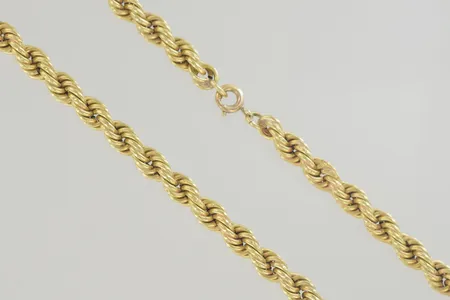 Halskedja cordell längd 66 cm bredd 6 mm, 18K Vikt: 15,7 g