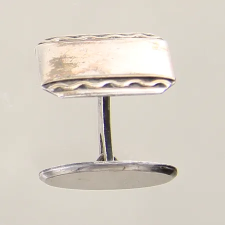 Udda Manschettknapp med dekor 13x17mm silver 830/1000 Vikt: 4,7 g