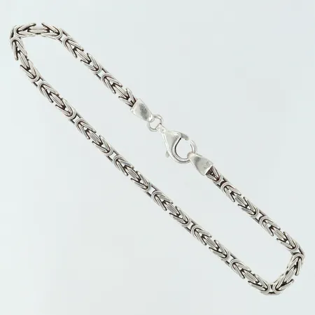 Armband Kejsar längd 20,5cm bredd 3mm silver 925/1000 Vikt: 12,3 g