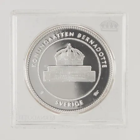 Minnesmynt Konungaätten Bernadotte Industrialiseringen i Sverige, Kullagret 1907, etui, 925/1000 Silver 25,4g.