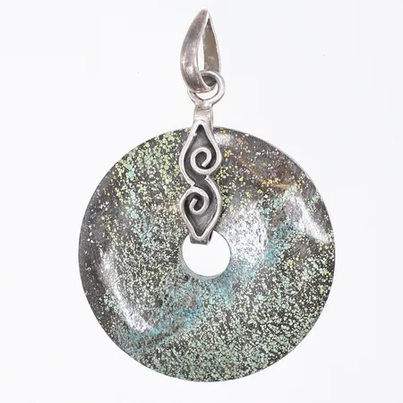 Hänge med sten 30x45mm silver 925/1000 Vikt: 9,2 g