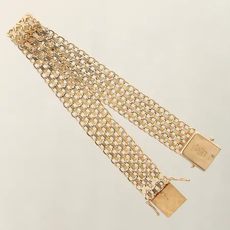 Armband X-länk längd 19cm bredd 13mm 18K  Vikt: 20,6 g