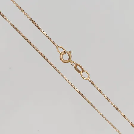 Kedja 43cm bredd 1mm 18K 2,4g.