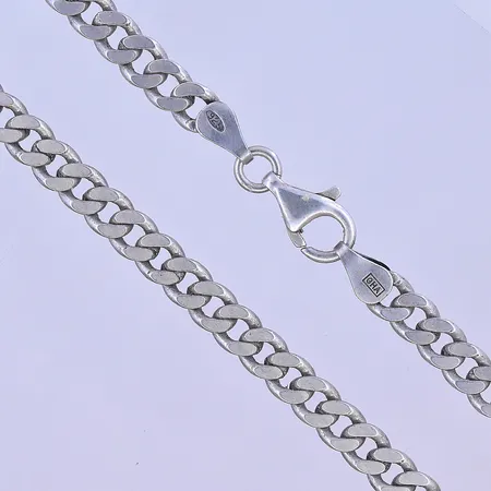 Kedja Pansar Guldfynd längd 52cm, bredd 5 mm silver 925/1000. Vikt: 28,7 g