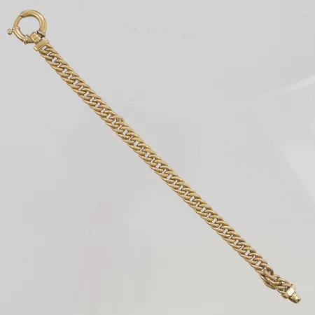Armband 19cm bredd 6mm skeva länkar, ihålig design 18K 16,6g.