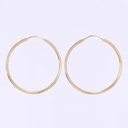 1 par örhängen s k creoler 20mm 18K Vikt: 1,8 g