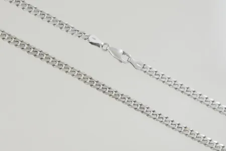 Halskedja pansar längd 50 cm bedd 4 mm, silver 925/1000 Vikt: 16,7 g