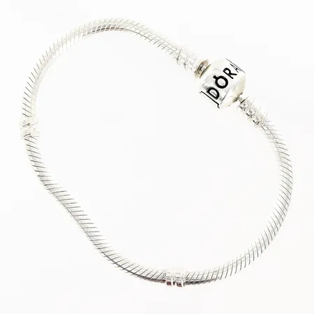 Armband Pandora längd 16cm bredd 3mm, Ale silver 925/1000. Vikt: 12,8 g
