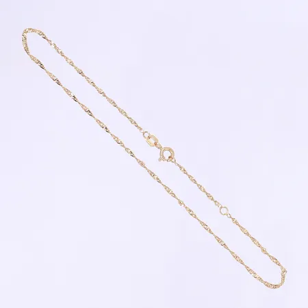 Armband/halskedja längd 22-24cm bredd 1mm 18K Vikt: 1,2 g