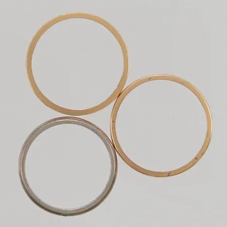 3 Ringar gravyr 18K 7,1g.