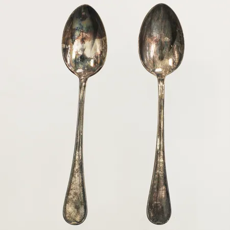 2 Kaffeskedar, längd 12cm år 1956 GAB Silver 830/1000 Vikt: 23,8 g