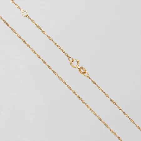 Kedja Singapore längd 43-46cm, bredd 1mm, 18K Vikt: 1,4 g
