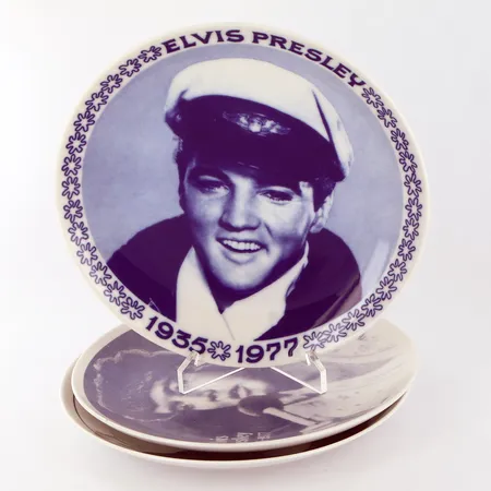 3 samlartallrikar Elvis, Ø19,5cm, design: Hansa, Upplaga nr987 av 2000