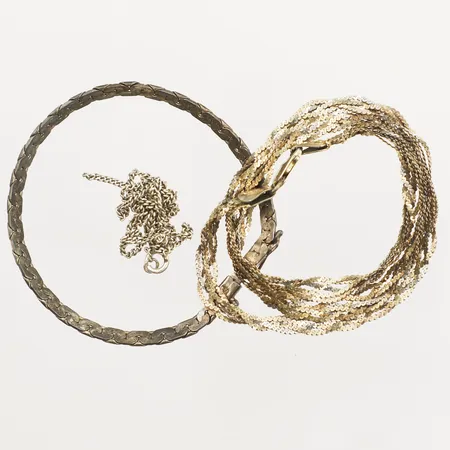 Armband kedja collier defekta, silver 835-925/1000 Vikt: 20,2 g