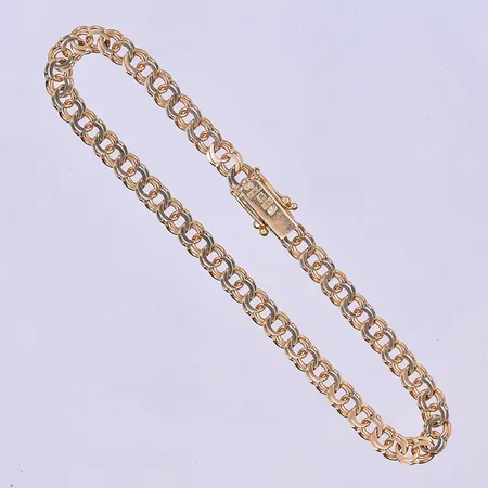 Armband Bismarck längd 19 cm, bredd 5 mm 18K. Vikt: 7,1 g