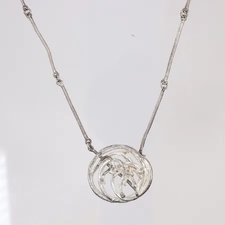 Collier 44cm bredd 1,5-35mm otydliga stämplar silver 925/1000 Vikt: 26,6 g