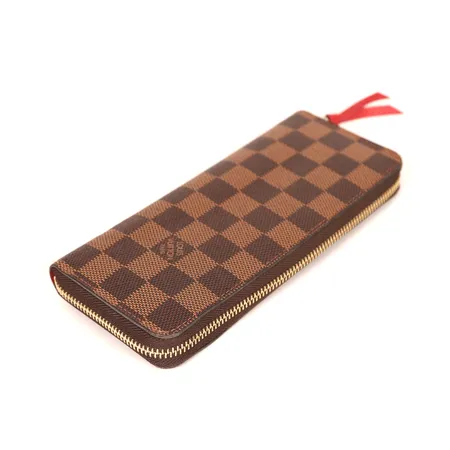 Plånbok Louis Vuitton Clémence, Damier Ebene canvas, mått 20x9c2,5cm, datumkod M13175, rött läder invändigt, dustbag, kartong 