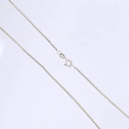 Halskedja Ormlänk längd 42,5cm bredd 2mm italienska stämplar silver 925/1000 Vikt: 4,8 g