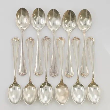11 Kaffeskedar 11cm 830/1000 Silver 136,4g.