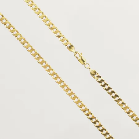 Kedja platt Pansar 52cm bredd 4,5mm 18K Vikt: 22,1 g