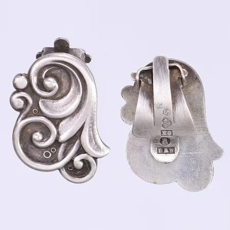 Ett par örhängen clips 15 x 20mm silver 830/1000 Vikt: 6,9 g