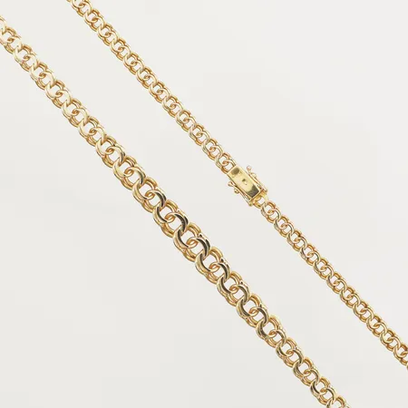 Kedja doserad Bismarck 51,5cm bredd 5,1-9,2mm 18K Vikt: 32,6 g