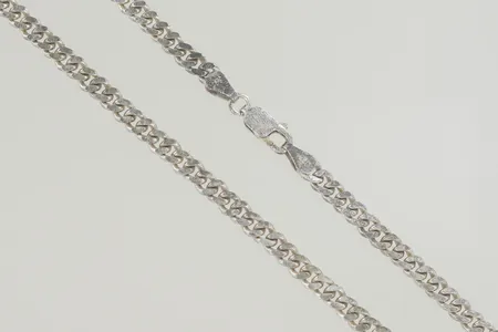 Halskedja pansar längd 50 cm bredd 4 mm silver 925/1000 Vikt: 21,4 g