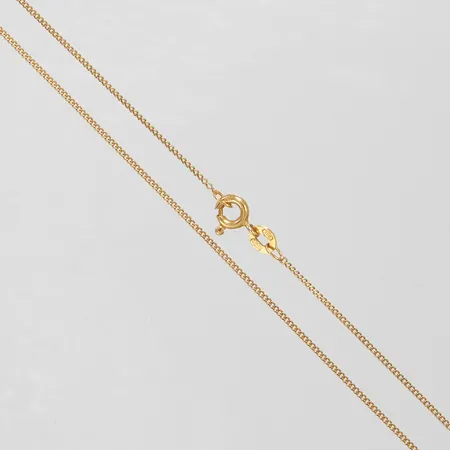Kedja Pansar längd 40cm, bredd 1mm, defekt lås, 18K Vikt: 1,8 g