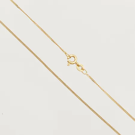 Kedja Pansar 38cm bredd 1mm 18K Vikt: 1,8 g