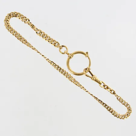 Klockkedja Pansar längd 25cm bredd 3,5mm, smärre tillverkningsdefekter, 18K. Vikt: 10,8 g