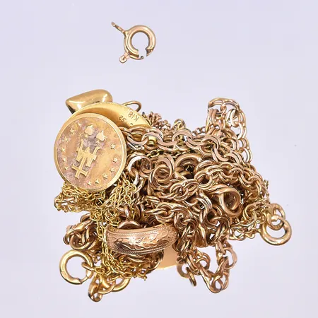 Diverse guld, 18K. Vikt: 35,3 g