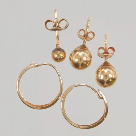 Örhängen 12mm 18K 1,7g.