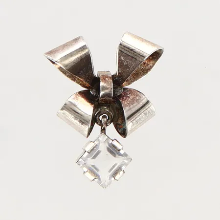 Hänge Stigbert vit sten 20x15mm silver 925/1000. Vikt: 1,3 g