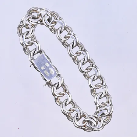 Armband Bismarck längd 18 cm, bredd 10 mm silver 830/1000. Vikt: 24,4 g