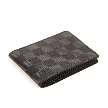 Plånbok Louis Vuitton Slender Wallet, Damier Graphite Canvas, modellnummer SP4220, mått 11x8,5x2cm, monogramgravyr AL på insida, dustbag, kvitto 2020, kartong Vikt: 0 g